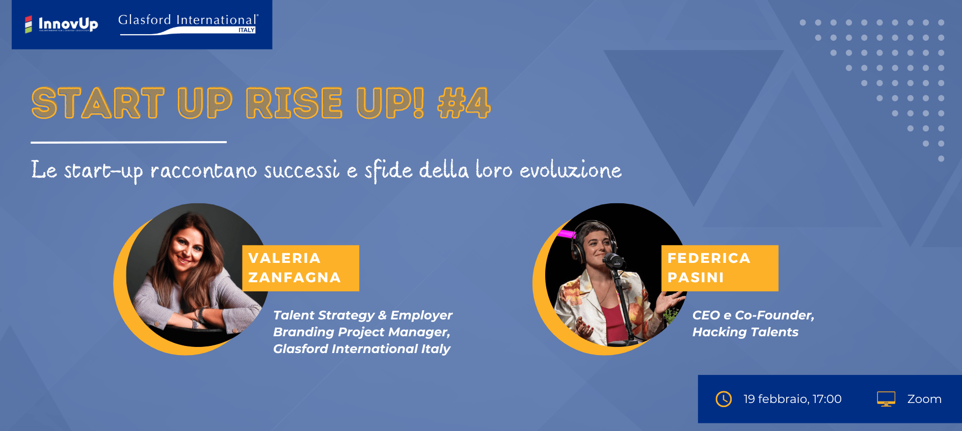 Quarto appuntamento di Start Up Rise Up con Federica Pasini