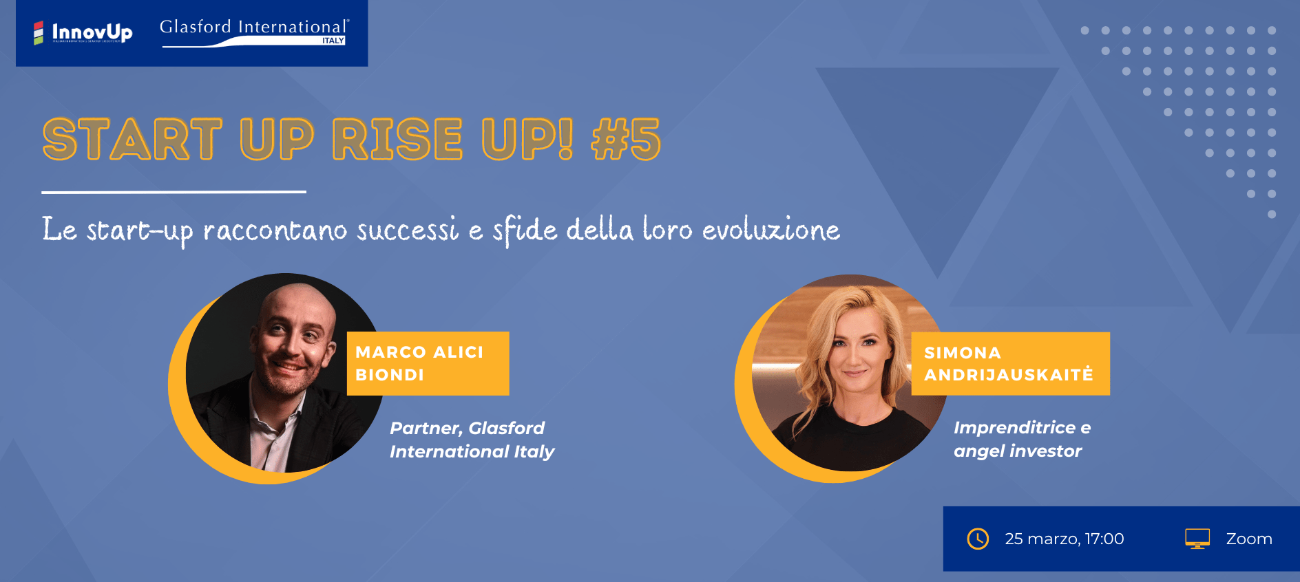 Quinto appuntamento di Start Up Rise Up con Simona Andrijauskaitė