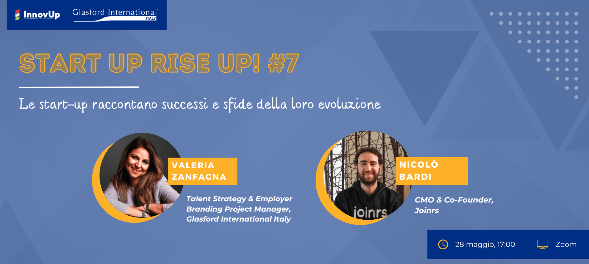 Nicolò Bardi ospite al settimo appuntamento di Start Up Rise Up!